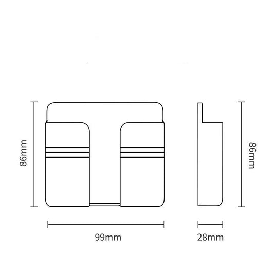 Wall-Mounted Phone Charging Holder | Sticky, Punch-Free Storage Box