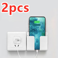 Wall-Mounted Phone Charging Holder | Sticky, Punch-Free Storage Box