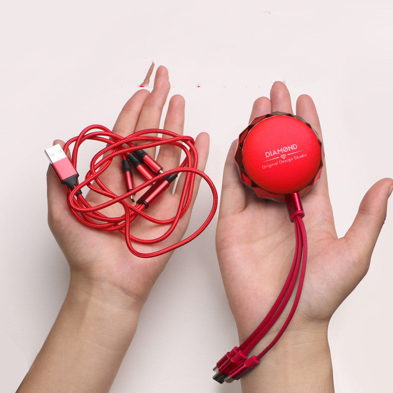 Portable Retractable 3-in-1 Cable | Universal Multi-Tip Quick Charger