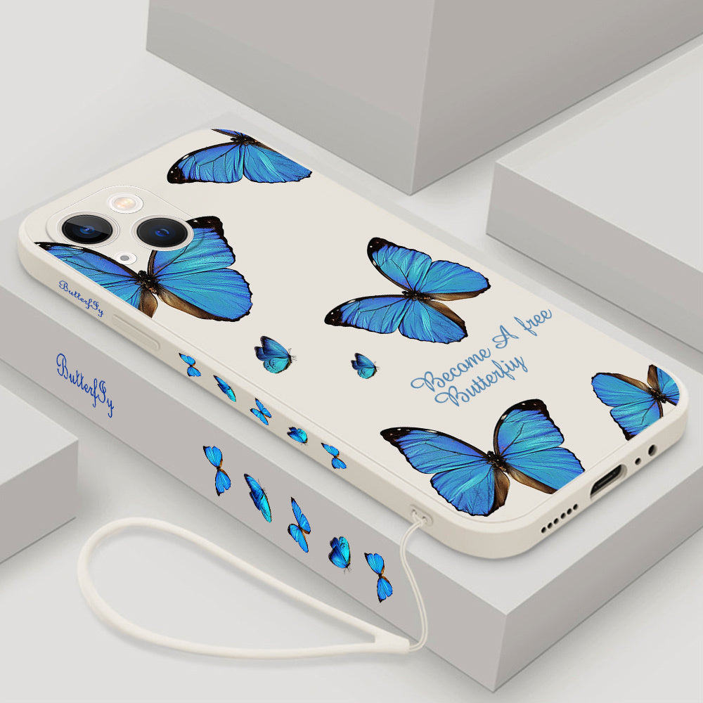 Elegant Butterfly Phone Case for iPhone 14, 13, 12, 11 Pro Max