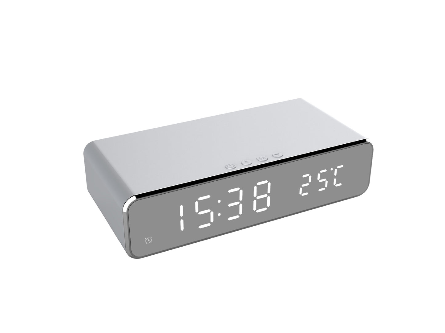 Electric Alarm Clock Table Decor | Digital Despertador with Wireless Fast Charger