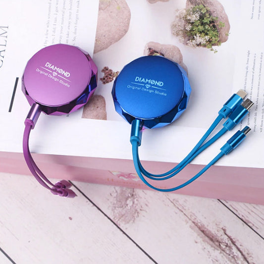 Portable Retractable 3-in-1 Cable | Universal Multi-Tip Quick Charger