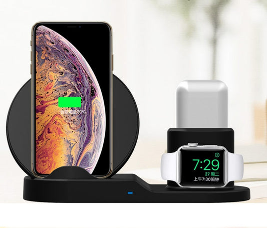 Fast Wireless Charger Dock | Compatible with Apple iPhone, Watch & Headphones