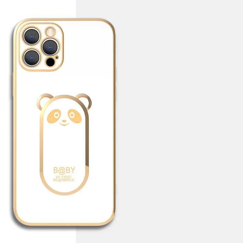 Panda Phone Case with Built-in Magnetic Finger Ring Holder