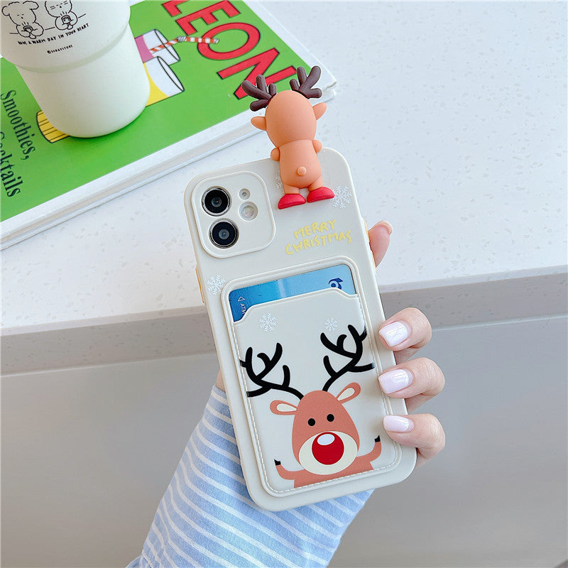 Christmas Card Holder Phone Case | Festive Wallet Soft Protective Cover