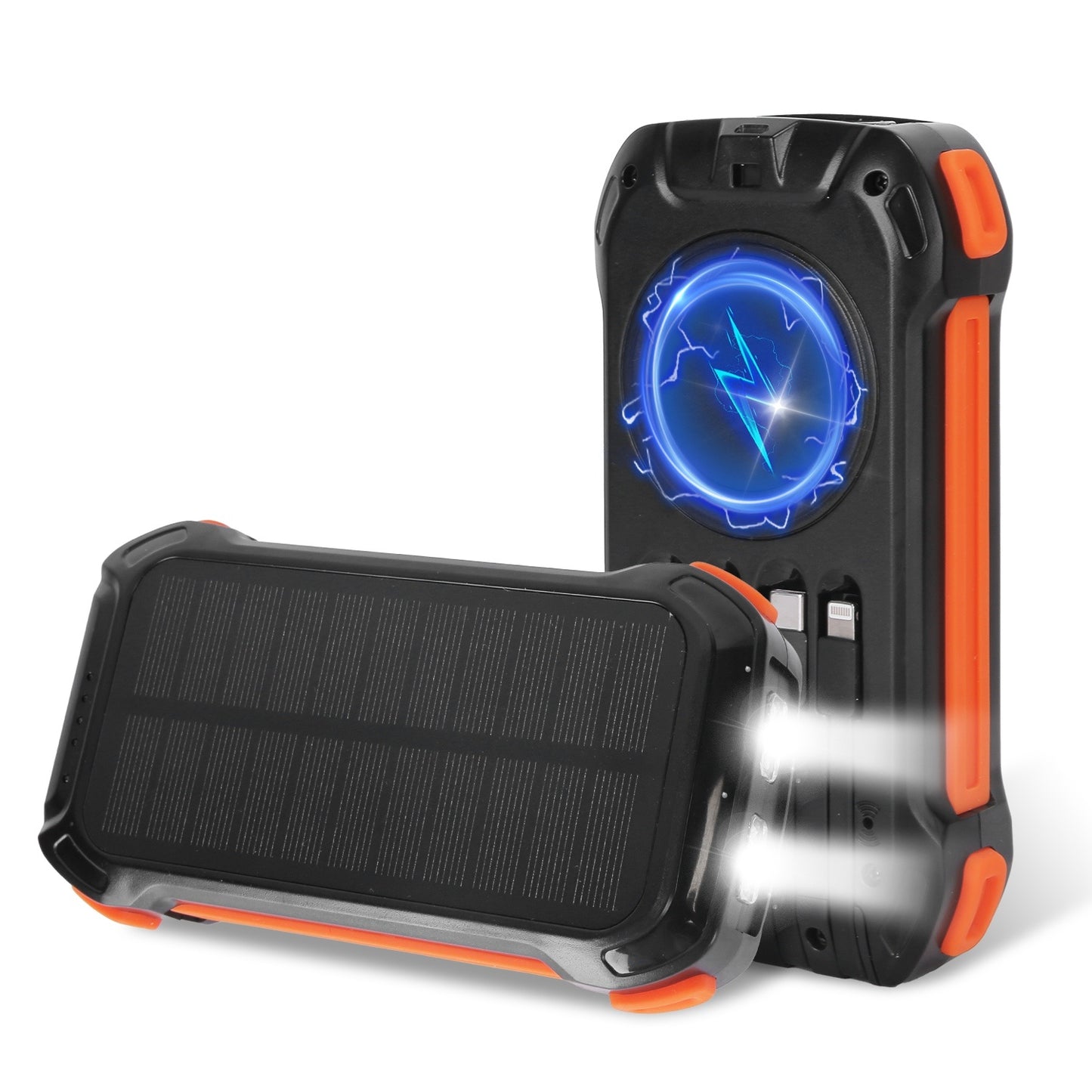Ultimate Outdoor Power Bank (49800mAh) | Solar, 22.5W PD Fast Charge, Built-in Cables & Flashlight