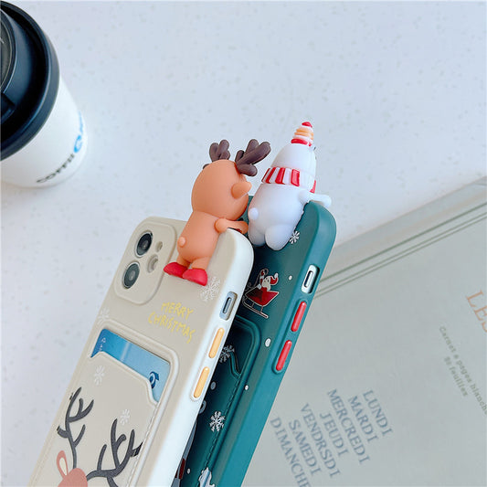 Christmas Card Holder Phone Case | Festive Wallet Soft Protective Cover