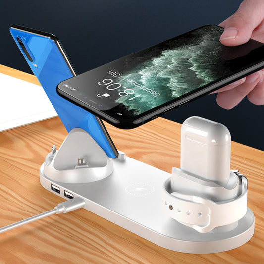 Fast Charging Pad for Phone & Watch | Wireless 6-in-1 Charging Dock
