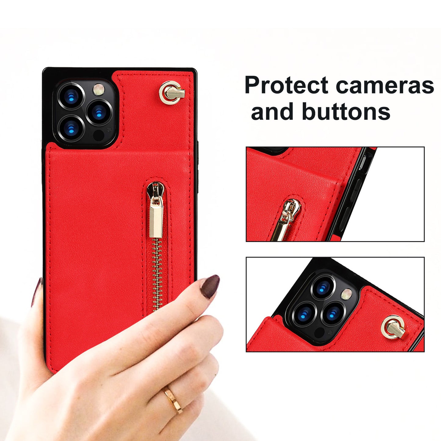 Crossbody Phone Case with Zipper Pocket | Wallet & Lanyard Cover