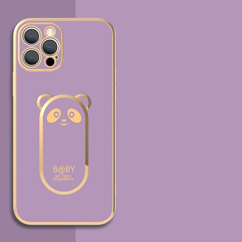 Panda Phone Case with Built-in Magnetic Finger Ring Holder