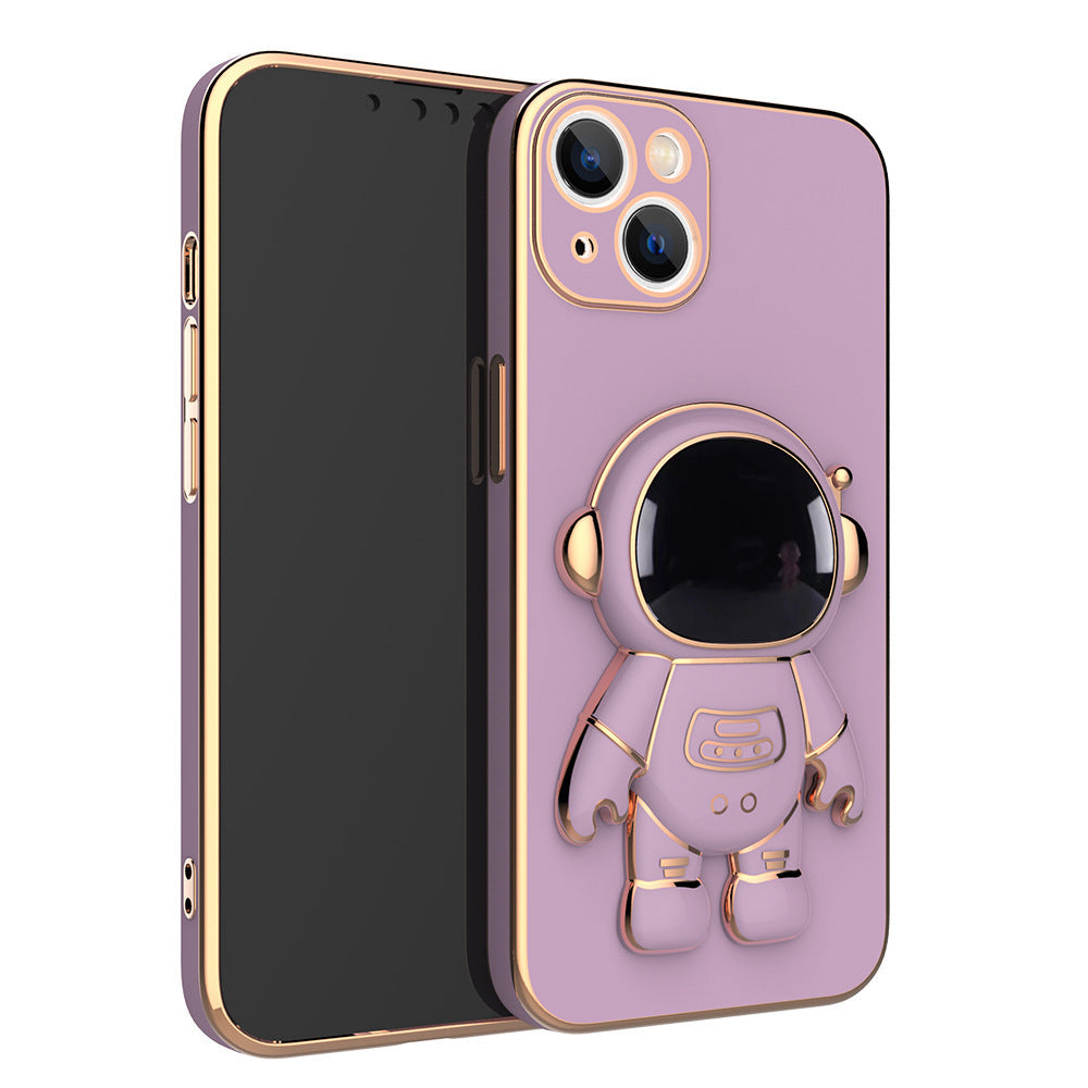 Electroplated Anti-Drop Phone Case | 3D Astronaut Kickstand Cover