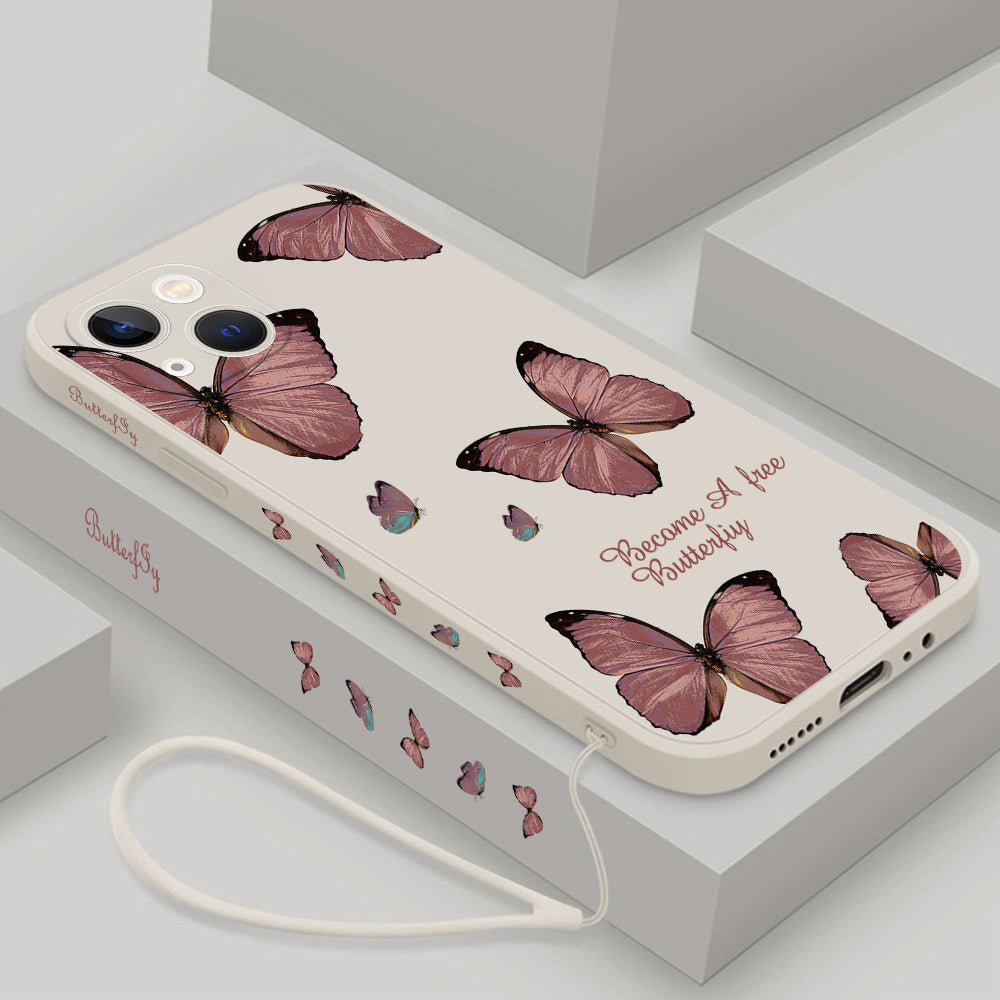 Elegant Butterfly Phone Case for iPhone 14, 13, 12, 11 Pro Max