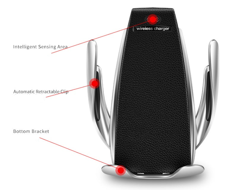Fast 10W Wireless Car Charger & Phone Holder (S5) | Automatic Induction Mount