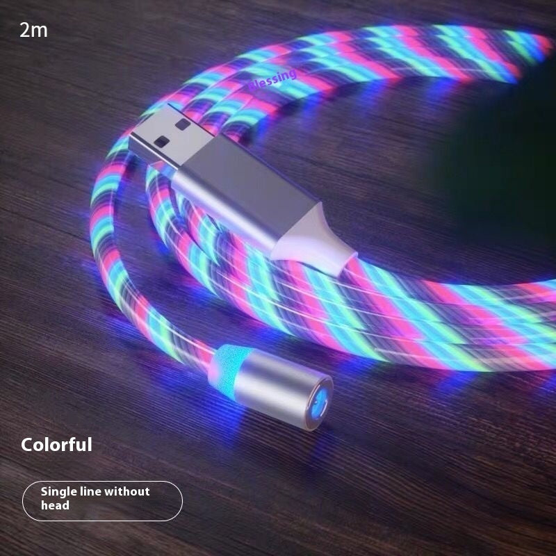 LED Streamer Magnetic Fast Charging Cable | Micro USB, Type-C & Lighting Charger