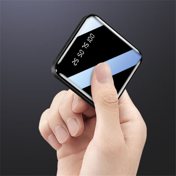Portable 20000mAh Power Bank | Mini Size with Digital Mirror Screen