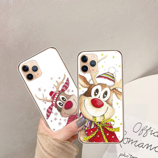 Clear Merry Christmas Phone Case | Minimalist Seasonal Design Cover