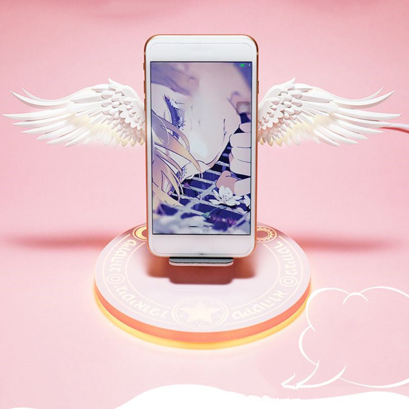 Universal Angel Wings Qi Wireless Charger Dock | Colorful LED Fast Charging
