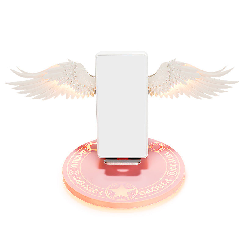 Universal Angel Wings Qi Wireless Charger Dock | Colorful LED Fast Charging