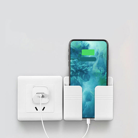 Wall-Mounted Phone Charging Holder | Sticky, Punch-Free Storage Box