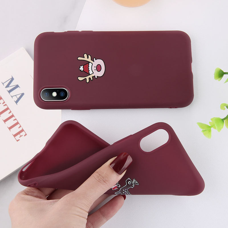 Frosted Christmas Phone Case | Matte Protective Holiday Design Cover
