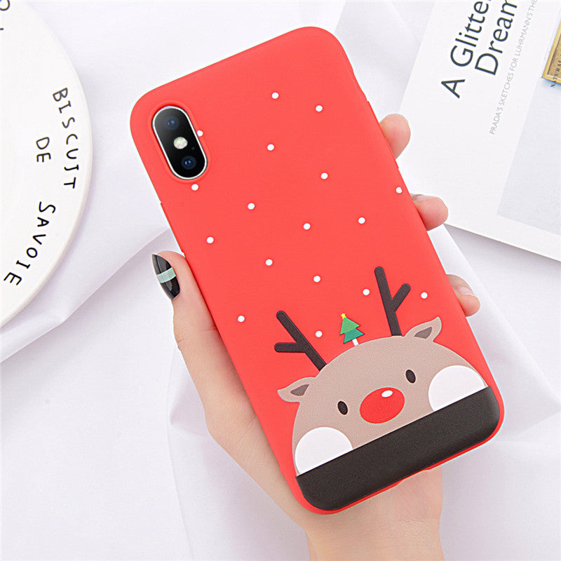 Semi-Transparent Frosted Christmas Phone Case | Seasonal Matte Design