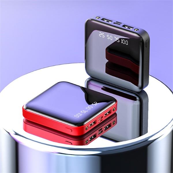 Portable 20000mAh Power Bank | Mini Size with Digital Mirror Screen