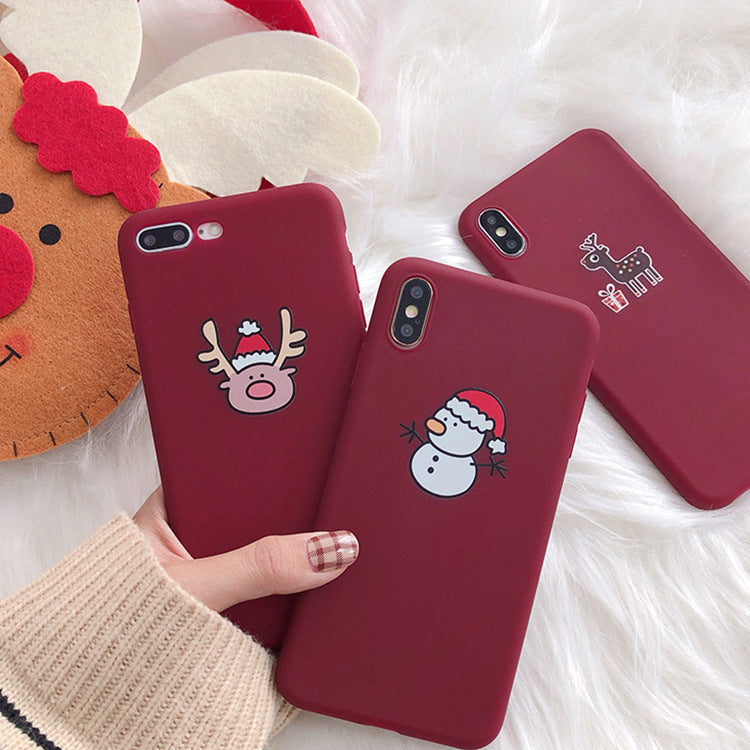 Frosted Christmas Phone Case | Matte Protective Holiday Design Cover