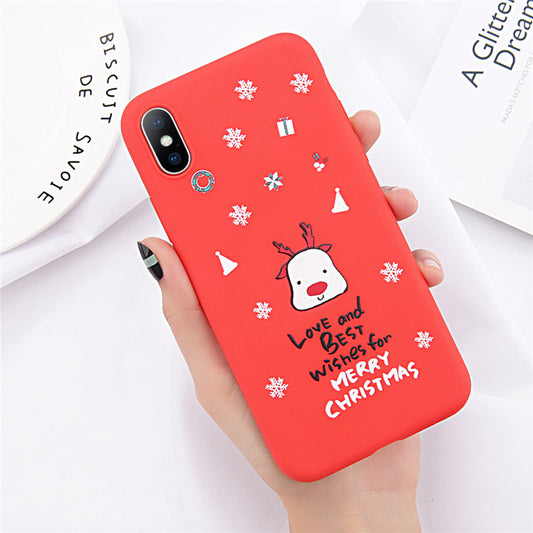 Semi-Transparent Frosted Christmas Phone Case | Seasonal Matte Design
