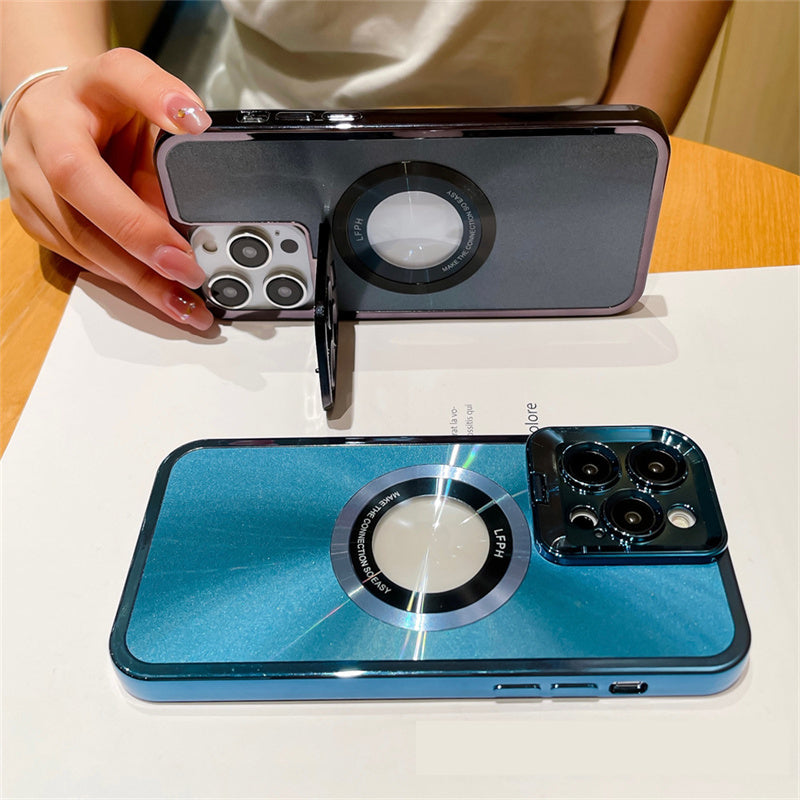 Luxury Electroplated CD Pattern Magsafe Case for iPhone 14 13 12 Pro Max
