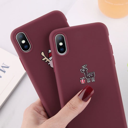 Frosted Christmas Phone Case | Matte Protective Holiday Design Cover