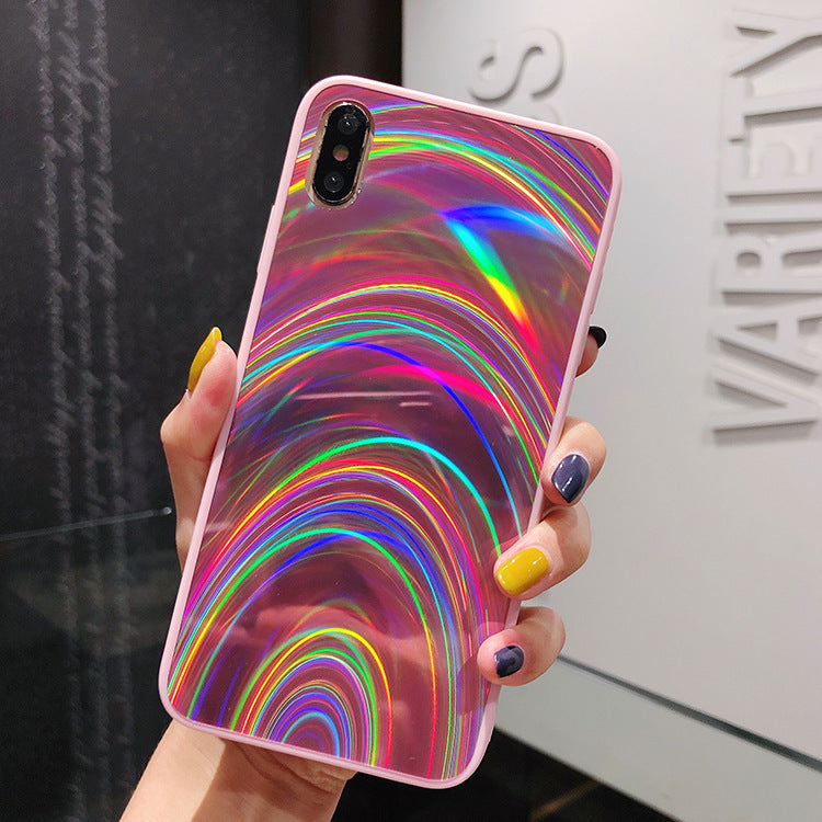 Rainbow Mirror Soft Case Phone Cover | Holographic Laser Gradient