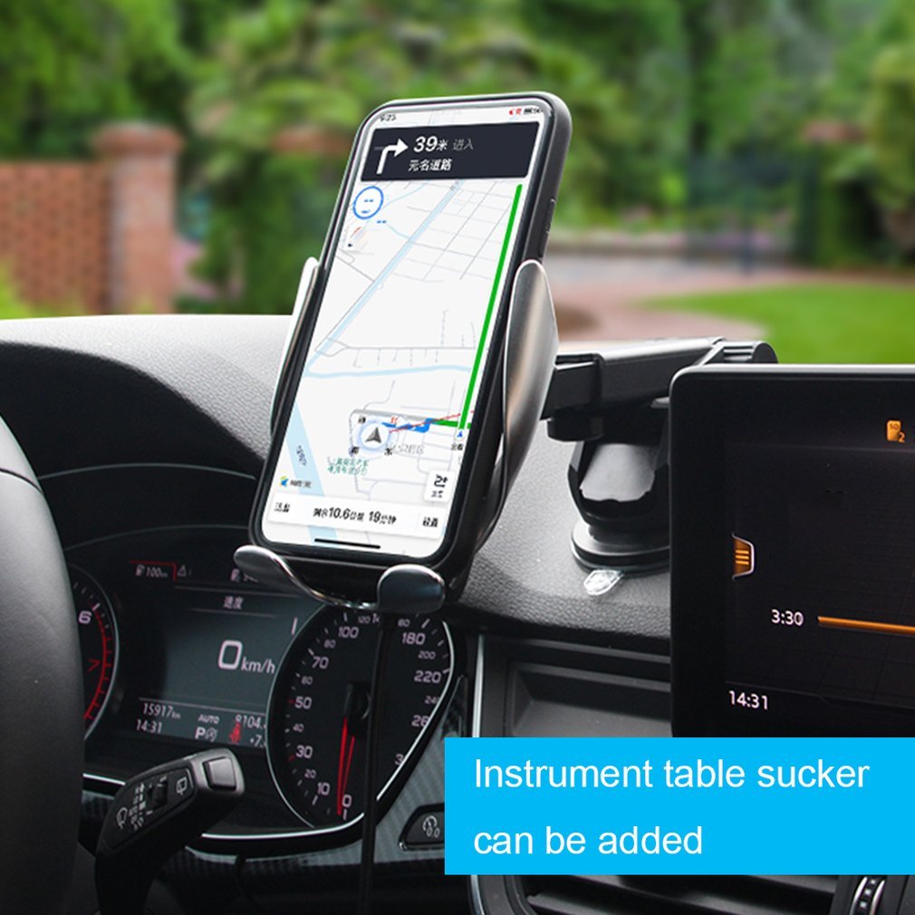 Fast 10W Wireless Car Charger & Phone Holder (S5) | Automatic Induction Mount