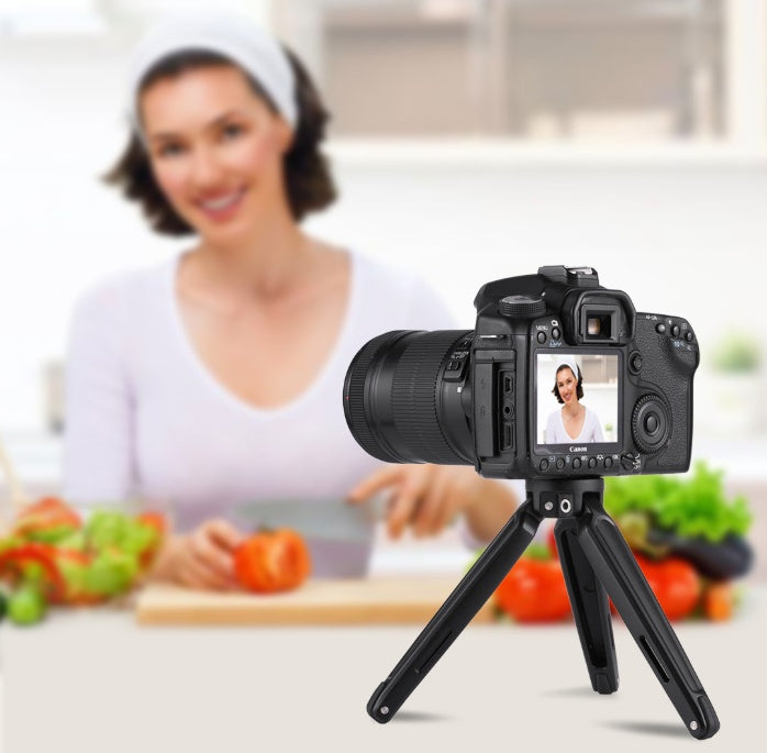 Universal Metal Desktop Tripod | Portable Mini Stand for Apple & Smartphones