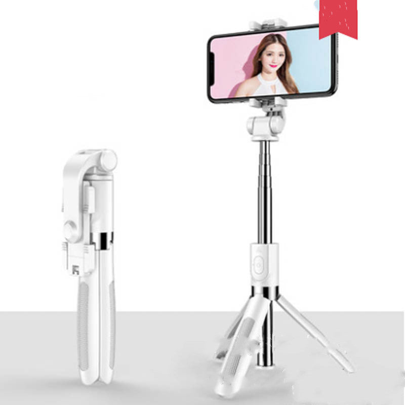 Universal Bluetooth Tripod Selfie Stick | Mobile Live Triangle Bracket for Apple Devices