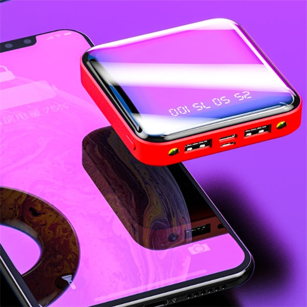 Portable 20000mAh Power Bank | Mini Size with Digital Mirror Screen