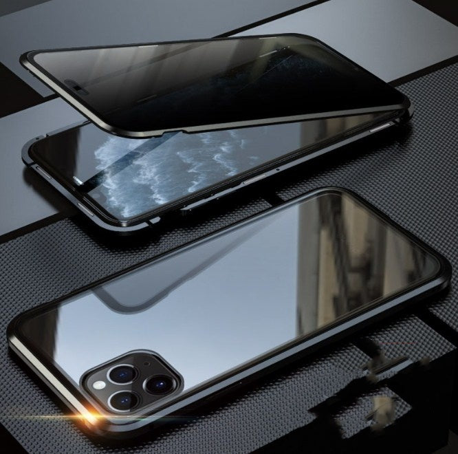 Double-Sided Glass Magnetic Phone Case | 360° Full Protection King Cover