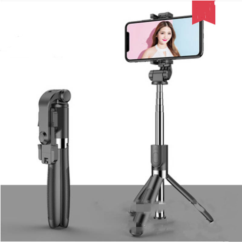 Universal Bluetooth Tripod Selfie Stick | Mobile Live Triangle Bracket for Apple Devices