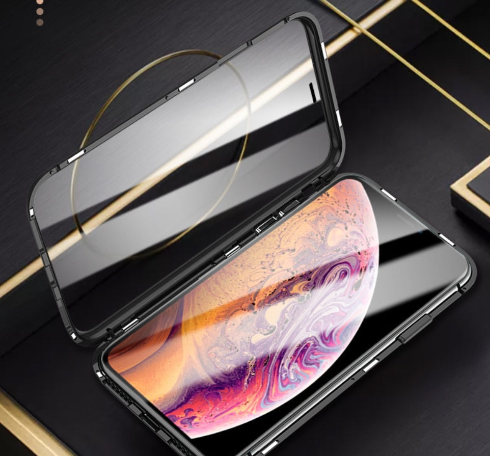 Double-Sided Glass Magnetic Phone Case | 360° Full Protection King Cover