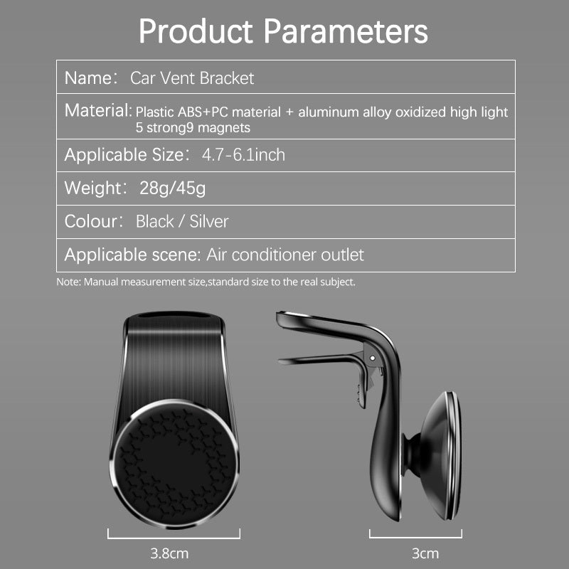 Strong Magnet Car Phone Holder | Air Vent Mount Smartphone Bracket