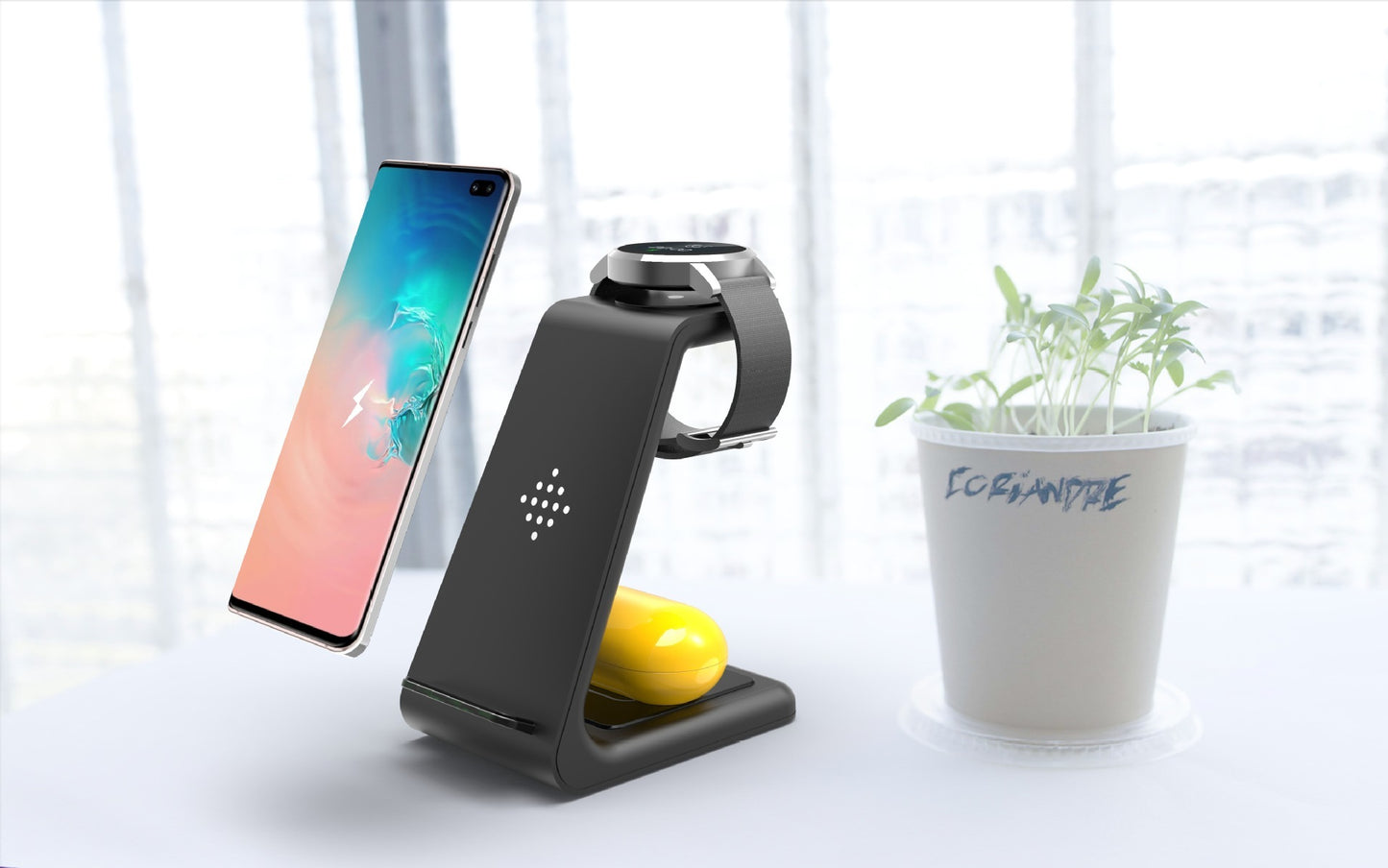 Universal 3-in-1 Wireless Charging Station | Fast Quick Charge Phone Holder Dock