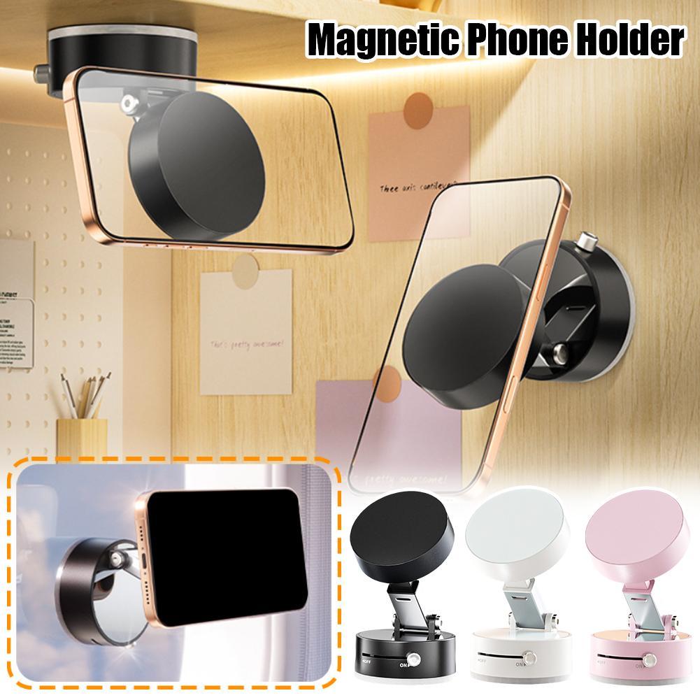 Universal Magnetic Suction Cup Car Phone Holder | Foldable Design for Hands-Free GPS