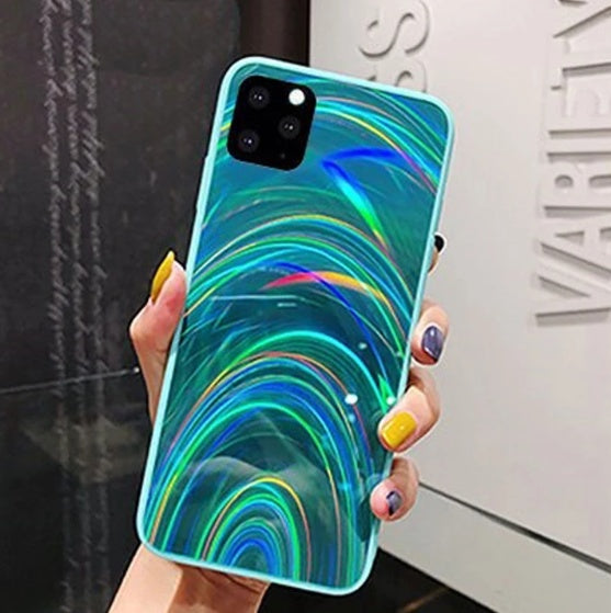 Rainbow Mirror Soft Case Phone Cover | Holographic Laser Gradient