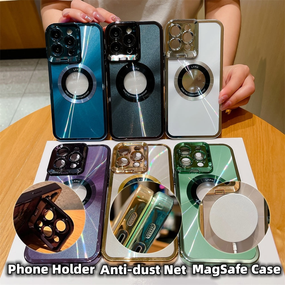 Luxury Electroplated CD Pattern Magsafe Case for iPhone 14 13 12 Pro Max