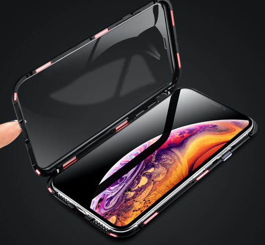 Double-Sided Glass Magnetic Phone Case | 360° Full Protection King Cover