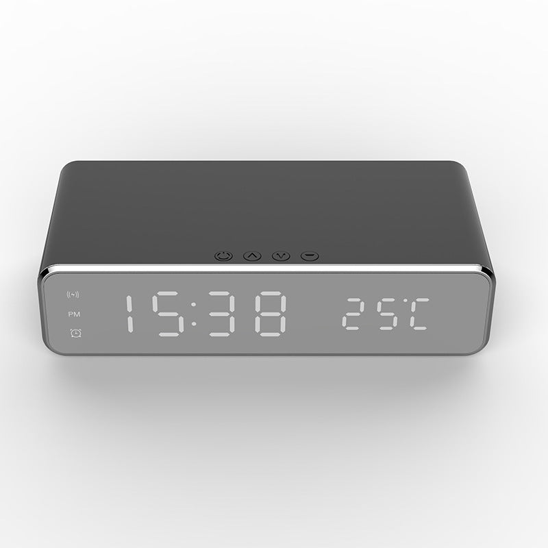 Electric Alarm Clock Table Decor | Digital Despertador with Wireless Fast Charger