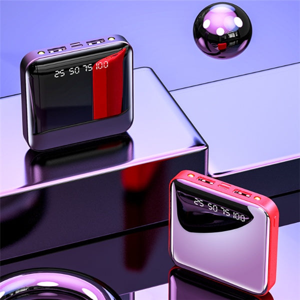 Portable 20000mAh Power Bank | Mini Size with Digital Mirror Screen