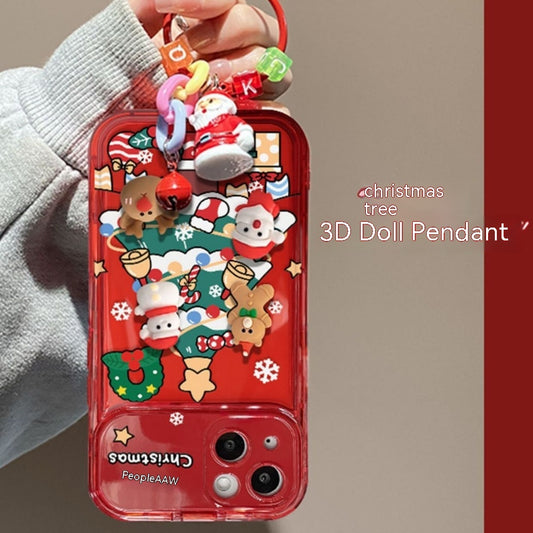Stylish Christmas Mirror Phone Case | Protective Flip Cover & Viewing Stand