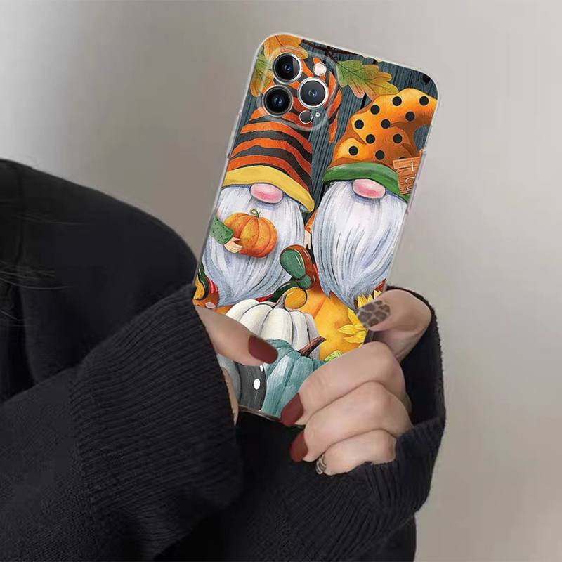 Trendy Couple Halloween Pumpkin Lamp Phone Case | Festive Protective Cover