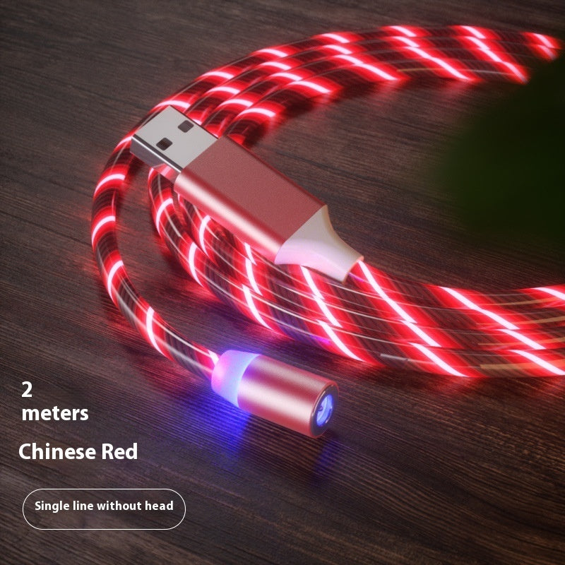 LED Streamer Magnetic Fast Charging Cable | Micro USB, Type-C & Lighting Charger