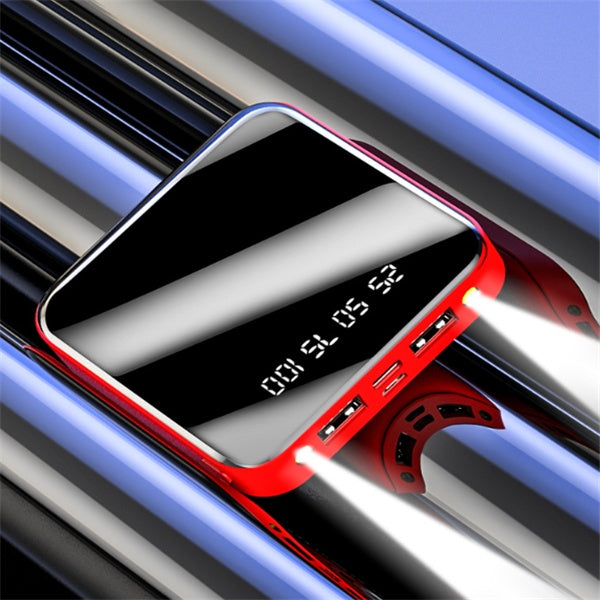 Portable 20000mAh Power Bank | Mini Size with Digital Mirror Screen